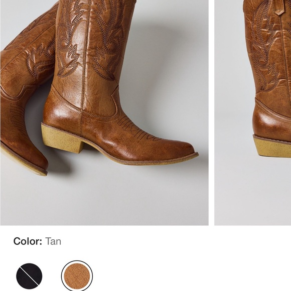 Urban Outfitters Shoes - Urban Outfitters Tan Lace-Up Western Boots